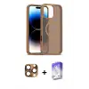 ieg™ iPhone 16 Pro Max Kılıf Siluet Minimal Prime - Siyah Bilvis 5in1 3D Magic Cam Ekran Koruyucu + Pers Alüminyum Kamera Lens - CLTM
