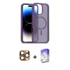 ieg™ iPhone 16 Pro Max Kılıf Siluet Minimal Prime - Siyah Bilvis 5in1 3D Magic Cam Ekran Koruyucu + Pers Alüminyum Kamera Lens - CLTM