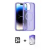 ieg™ iPhone 16 Pro Max Kılıf Siluet Minimal Prime - Siyah Bilvis 5in1 3D Magic Cam Ekran Koruyucu + PVD Metal Kamera Lens - GS