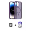 ieg™ iPhone 16 Pro Max Kılıf Siluet Minimal Prime - Siyah Bilvis 5in1 3D Magic Cam Ekran Koruyucu + PVD Metal Kamera Lens - GS