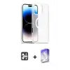 ieg™ iPhone 16 Pro Max Kılıf Siluet Minimal Prime - Siyah Bilvis 5in1 3D Magic Cam Ekran Koruyucu + PVD Metal Kamera Lens - GS