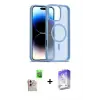 ieg™ iPhone 16 Pro Max Kılıf Siluet Minimal Prime - Siyah Bilvis 5in1 3D Magic Cam Ekran Koruyucu + Raze Metal Kamera Lens - NLGY