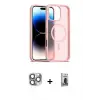 ieg™ iPhone 16 Pro Max Kılıf Siluet Minimal Prime - Siyah Bilvis Hayalet Cam Ekran Koruyucu + Pers Alüminyum Kamera Lens - GI