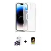 ieg™ iPhone 16 Pro Max Kılıf Siluet Minimal Prime - Siyah Buffer Cam Ekran Koruyucu + Bilvis Titan Kamera Lens - GS
