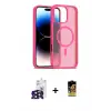 ieg™ iPhone 16 Pro Max Kılıf Siluet Minimal Prime - Siyah Buffer Cam Ekran Koruyucu + Bilvis Titan Kamera Lens - SH