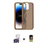 ieg™ iPhone 16 Pro Max Kılıf Siluet Minimal Prime - Siyah Buffer Cam Ekran Koruyucu + Bilvis Titan Kamera Lens - SH