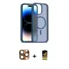 ieg™ iPhone 16 Pro Max Kılıf Siluet Minimal Prime - Siyah Buffer Cam Ekran Koruyucu + Pers Alüminyum Kamera Lens - CLTM
