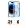 ieg™ iPhone 16 Pro Max Kılıf Siluet Minimal Prime - Siyah Buffer Cam Ekran Koruyucu + Pers Alüminyum Kamera Lens - CLTM