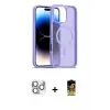 ieg™ iPhone 16 Pro Max Kılıf Siluet Minimal Prime - Siyah Buffer Cam Ekran Koruyucu + Pers Alüminyum Kamera Lens - GS