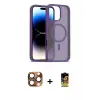 ieg™ iPhone 16 Pro Max Kılıf Siluet Minimal Prime - Siyah Buffer Cam Ekran Koruyucu + Pers Alüminyum Kamera Lens - CLTM