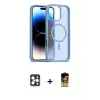 ieg™ iPhone 16 Pro Max Kılıf Siluet Minimal Prime - Siyah Buffer Cam Ekran Koruyucu + PVD Metal Kamera Lens - GD