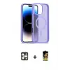 ieg™ iPhone 16 Pro Max Kılıf Siluet Minimal Prime - Siyah Buffer Cam Ekran Koruyucu + PVD Metal Kamera Lens - GD