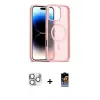 ieg™ iPhone 16 Pro Max Kılıf Siluet Minimal Prime - Siyah Buffer Hayalet Cam Ekran Koruyucu + Pers Alüminyum Kamera Lens - GS