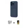 ieg™ iPhone 16 Pro Max Kılıf Vadi Çizgi Prime - Siyah Buffer Cam Ekran Koruyucu + Pers Alüminyum Kamera Lens - GS