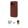 ieg™ iPhone 16 Pro Max Kılıf Vadi Çizgi Prime - Siyah Buffer Cam Ekran Koruyucu + Pers Alüminyum Kamera Lens - GS