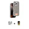 ieg™ iPhone 16 Pro Max Kılıf Vadi Klasik Serisi - Siyah Buffer Cam Ekran Koruyucu + Pers Alüminyum Kamera Lens - GS