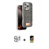 ieg™ iPhone 16 Pro Max Kılıf Vadi Klasik Serisi - Siyah Buffer Cam Ekran Koruyucu + Pers Alüminyum Kamera Lens - GS