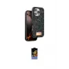 ieg™ iPhone 16 Pro Max Kılıf Vadi Klasik Serisi - Siyah Buffer Hayalet Cam Ekran Koruyucu