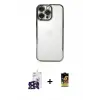 ieg™ iPhone 16 Pro Max Kılıf Vadi Minimal - Siyah Buffer Cam Ekran Koruyucu + Bilvis Titan Kamera Lens - SH