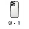 ieg™ iPhone 16 Pro Max Kılıf Vadi Minimal - Siyah Joko Magic 5D Cam + Pers Alüminyum Kamera Lens - GI