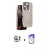 ieg™ iPhone 16 Pro Max Kılıf Vadi Özel Seri - Siyah Bilvis 5in1 3D Magic Cam Ekran Koruyucu + Pers Alüminyum Kamera Lens - GI