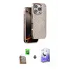 ieg™ iPhone 16 Pro Max Kılıf Vadi Özel Seri - Siyah Bilvis 5in1 5D Magic Hayalet Cam Ekran Koruyucu + Raze Metal Kamera Lens - CLTM