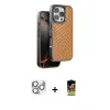 ieg™ iPhone 16 Pro Max Kılıf Vadi Özel Seri - Siyah Buffer Cam Ekran Koruyucu + Pers Alüminyum Kamera Lens - GS