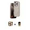 ieg™ iPhone 16 Pro Max Kılıf Vadi Özel Seri - Siyah Buffer Cam Ekran Koruyucu + Pers Alüminyum Kamera Lens - CLTM