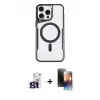 ieg™ iPhone 16 Pro Max Kılıf Yadigar Klasik Özel Seri - Siyah 3D Antistatik Mat Seramik Nano Ekran Koruyucu + Bilvis Titan Kamera Lens - TMGI