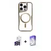 ieg™ iPhone 16 Pro Max Kılıf Yadigar Klasik Özel Seri - Siyah Bilvis 5in1 3D Magic Cam Ekran Koruyucu + Bilvis Titan Kamera Lens - SH