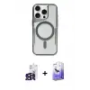 ieg™ iPhone 16 Pro Max Kılıf Yadigar Klasik Özel Seri - Siyah Bilvis 5in1 5D Magic Hayalet Cam Ekran Koruyucu + Bilvis Titan Kamera Lens - SH