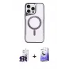 ieg™ iPhone 16 Pro Max Kılıf Yadigar Klasik Özel Seri - Siyah Bilvis 5in1 5D Magic Hayalet Cam Ekran Koruyucu + Bilvis Titan Kamera Lens - SH