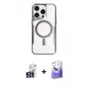 ieg™ iPhone 16 Pro Max Kılıf Yadigar Klasik Özel Seri - Siyah Bilvis 5in1 5D Magic Hayalet Cam Ekran Koruyucu + Bilvis Titan Kamera Lens - TMGI