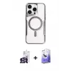 ieg™ iPhone 16 Pro Max Kılıf Yadigar Klasik Özel Seri - Siyah Bilvis 5in1 5D Magic Hayalet Cam Ekran Koruyucu + Bilvis Titan Kamera Lens - GS