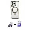 ieg™ iPhone 16 Pro Max Kılıf Yadigar Klasik Özel Seri - Siyah Bilvis 5in1 5D Magic Hayalet Cam Ekran Koruyucu + Bilvis Titan Kamera Lens - GS