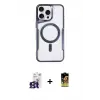 ieg™ iPhone 16 Pro Max Kılıf Yadigar Klasik Özel Seri - Siyah Buffer Cam Ekran Koruyucu + Bilvis Titan Kamera Lens - TMGI