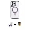ieg™ iPhone 16 Pro Max Kılıf Yadigar Klasik Özel Seri - Siyah Buffer Cam Ekran Koruyucu + Bilvis Titan Kamera Lens - TMGI