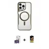 ieg™ iPhone 16 Pro Max Kılıf Yadigar Klasik Özel Seri - Siyah Buffer Cam Ekran Koruyucu + Bilvis Titan Kamera Lens - TMGI