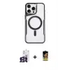 ieg™ iPhone 16 Pro Max Kılıf Yadigar Klasik Özel Seri - Siyah Buffer Cam Ekran Koruyucu + Bilvis Titan Kamera Lens - GS