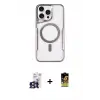 ieg™ iPhone 16 Pro Max Kılıf Yadigar Klasik Özel Seri - Siyah Buffer Cam Ekran Koruyucu + Bilvis Titan Kamera Lens - TMGI