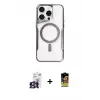 ieg™ iPhone 16 Pro Max Kılıf Yadigar Klasik Özel Seri - Siyah Buffer Cam Ekran Koruyucu + Bilvis Titan Kamera Lens - TMGI