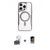 ieg™ iPhone 16 Pro Max Kılıf Yadigar Klasik Özel Seri - Siyah Buffer Hayalet Cam Ekran Koruyucu + Bilvis Titan Kamera Lens - SH