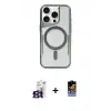 ieg™ iPhone 16 Pro Max Kılıf Yadigar Klasik Özel Seri - Siyah Buffer Hayalet Cam Ekran Koruyucu + Bilvis Titan Kamera Lens - TMGI