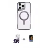 ieg™ iPhone 16 Pro Max Kılıf Yadigar Klasik Özel Seri - Siyah Buffer Hayalet Cam Ekran Koruyucu + Bilvis Titan Kamera Lens - SH