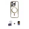 ieg™ iPhone 16 Pro Max Kılıf Yadigar Klasik Özel Seri - Siyah Buffer Hayalet Cam Ekran Koruyucu + Bilvis Titan Kamera Lens - SH