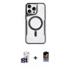 ieg™ iPhone 16 Pro Max Kılıf Yadigar Klasik Özel Seri - Siyah Buffer Hayalet Cam Ekran Koruyucu + Bilvis Titan Kamera Lens - TMGI