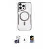ieg™ iPhone 16 Pro Max Kılıf Yadigar Klasik Özel Seri - Siyah Buffer Hayalet Cam Ekran Koruyucu + Bilvis Titan Kamera Lens - TMGI