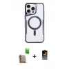 ieg™ iPhone 16 Pro Max Kılıf Yadigar Klasik Özel Seri - Siyah Buffer Hayalet Cam Ekran Koruyucu + Raze Metal Kamera Lens - CLTM