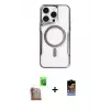 ieg™ iPhone 16 Pro Max Kılıf Yadigar Klasik Özel Seri - Siyah Buffer Hayalet Cam Ekran Koruyucu + Raze Metal Kamera Lens - CLTM