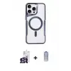 ieg™ iPhone 16 Pro Max Kılıf Yadigar Klasik Özel Seri - Siyah Joko Magic 5D Cam + Bilvis Titan Kamera Lens - GS